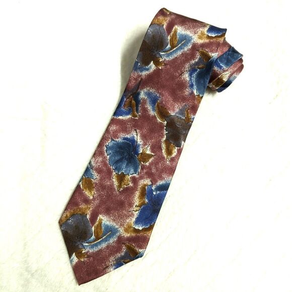 Vintage Men's Cambridge Classic 100% Silk Abstract Motif Tie - Picture 13 of 13
